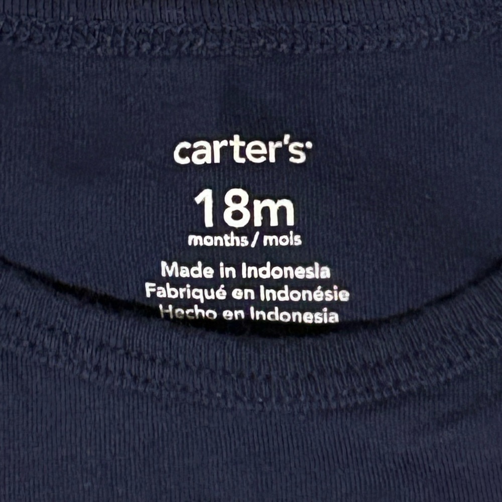 Carter’s | Navy Short Sleeve Shirt With Best Day Ever Appliqué - Picture 3 of 3